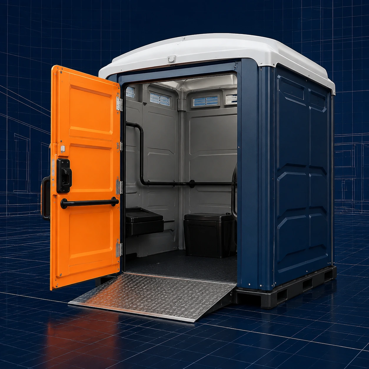 Portable restroom rental planning for Wyoming, DE